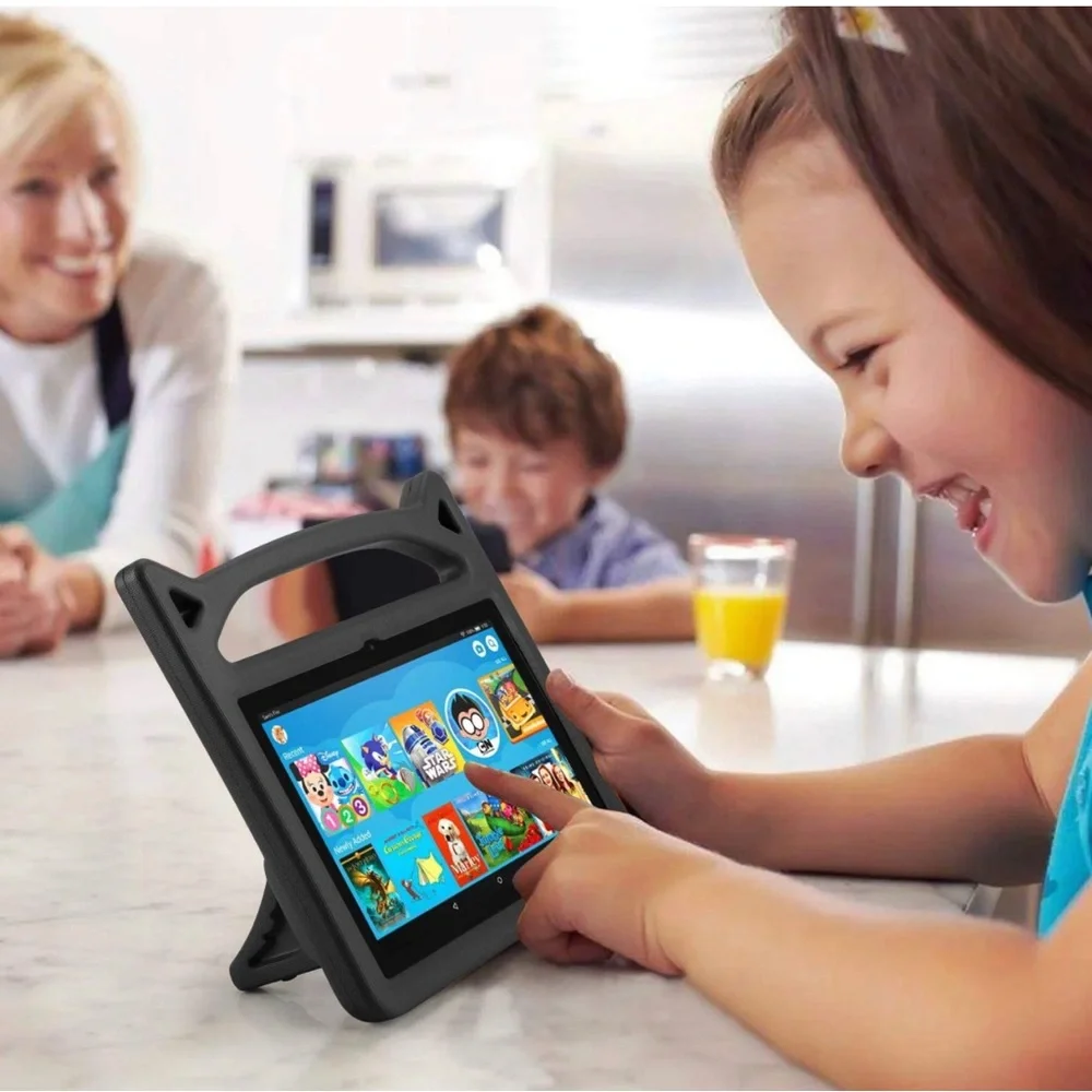 NWT Dinines Shockproof Handle Stand Kids Black Tablet Case